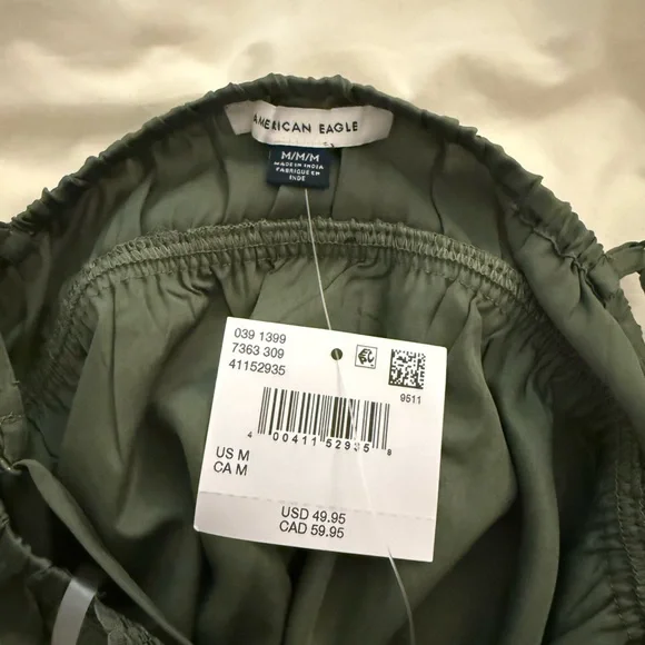 NWT American Eagle Satin Lace Mini Slip Dress - Picture 3 of 3